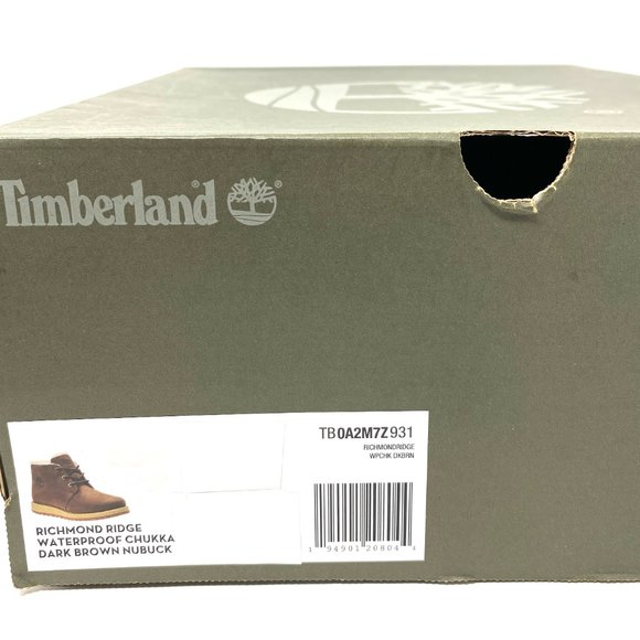 💖MEGA SALE💖Timberland MEN TB 0A2M7Z 931 RICHMOND Waterproof DARK BROWN Nubuck - Picture 9 of 10
